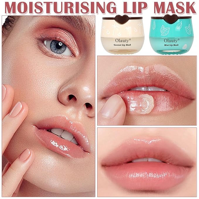 8 PCS Bee Lip Balm Honey Pot, Strawberry, Watermelon, Apple Lime, Cherry, Mint, Grapes & Peach Flavors Honey Sleeping Lip Balm Bulk, Moisturizing Lip Mask Overnight Reduces Lip Lines, Cracked Lip Care