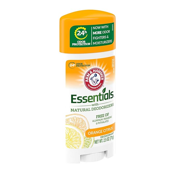 Arm & Hammer Essentials deodorant, crisp orange citrus, 2.5 ounce, 6 Count