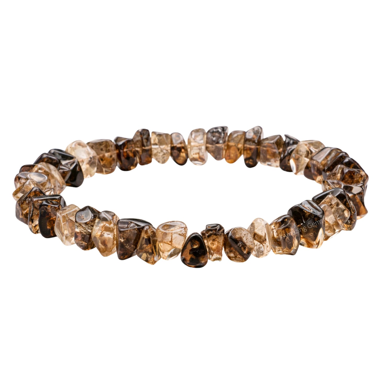 Amazing Gemstone Chips Bracelet (Smoky Quartz)