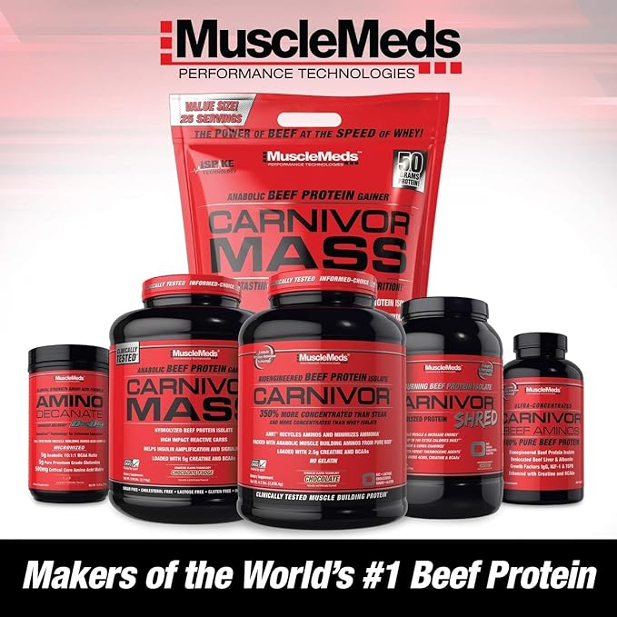 MuscleMeds Carnivor Beef Protein Isolate Powder, Cookies & Cream, 56 Servings, 1680 Gram, 59.2 Ounce, 3.7 Pound