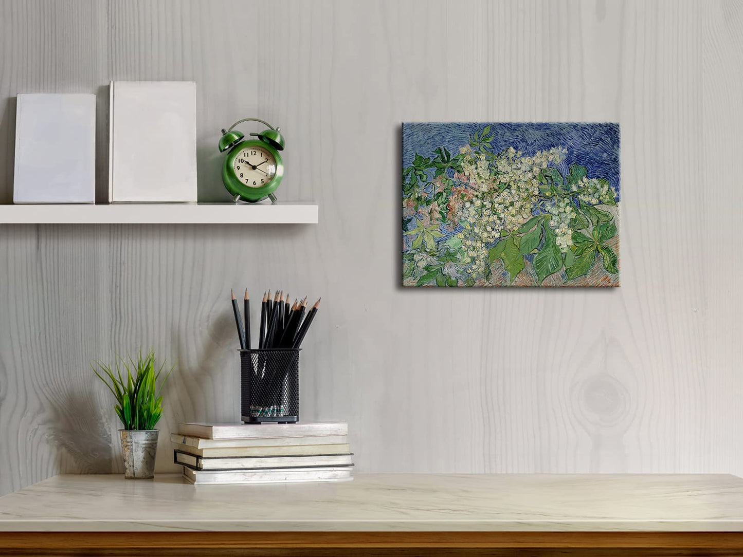 Wieco Art Blossoming Chestnut Branches Canvas Prints of Vincent Van Gogh Art Famous Paintings Reproduction Classical Flower Pictures Artwork Wall Art for Home Decor and Wall Decorations