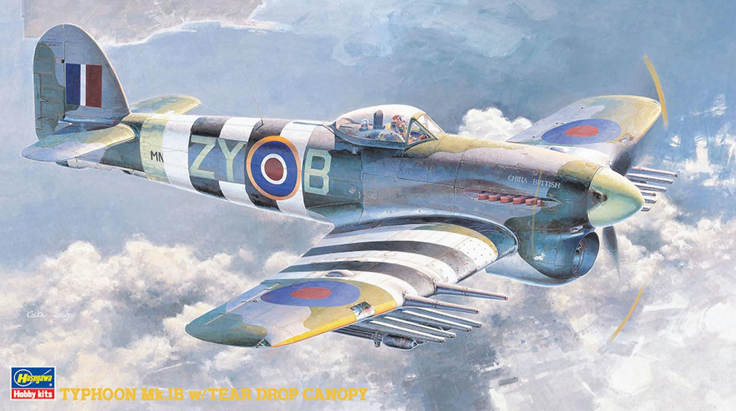 Hasegawa 1:48 Scale Typhoon MK.IB Tear Drop Canopy Model Kit