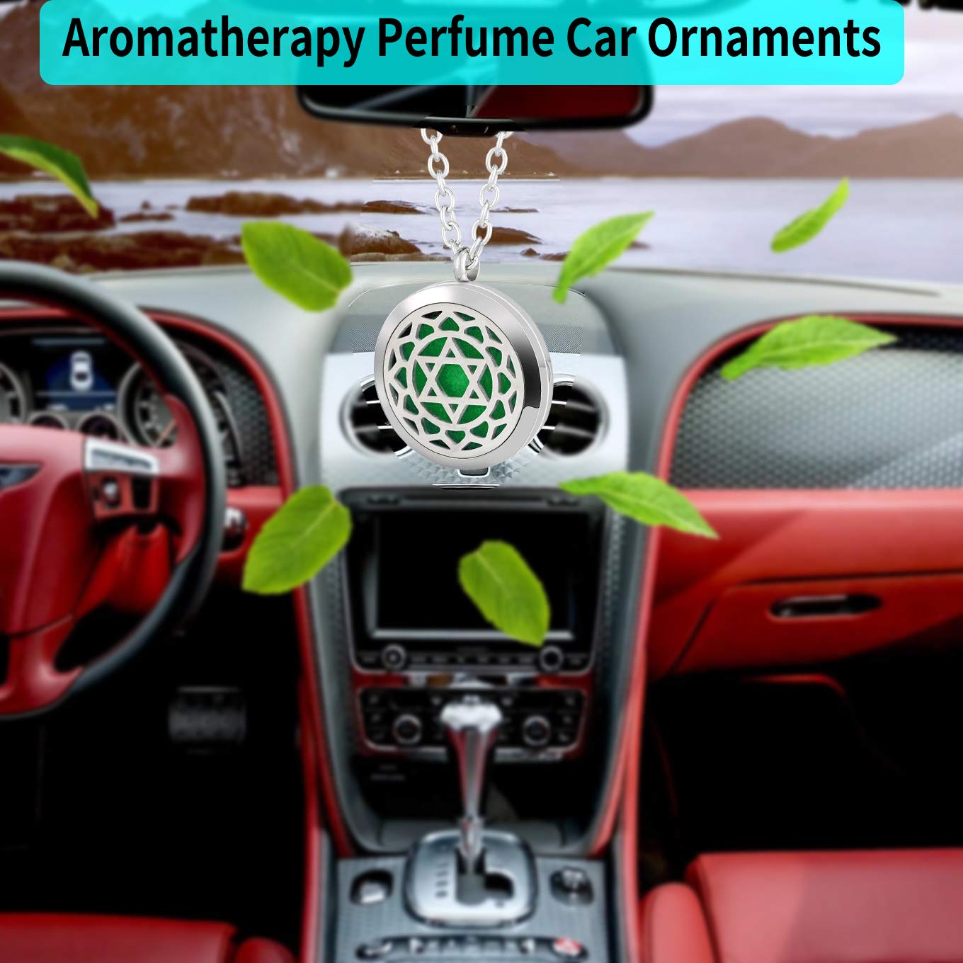 Popeoiuh Aromatherapy Essential Oil Diffuser Necklace -Perfume Stainless Steel Pentagram Locket Pendant Jewelry for Women Men Birthday