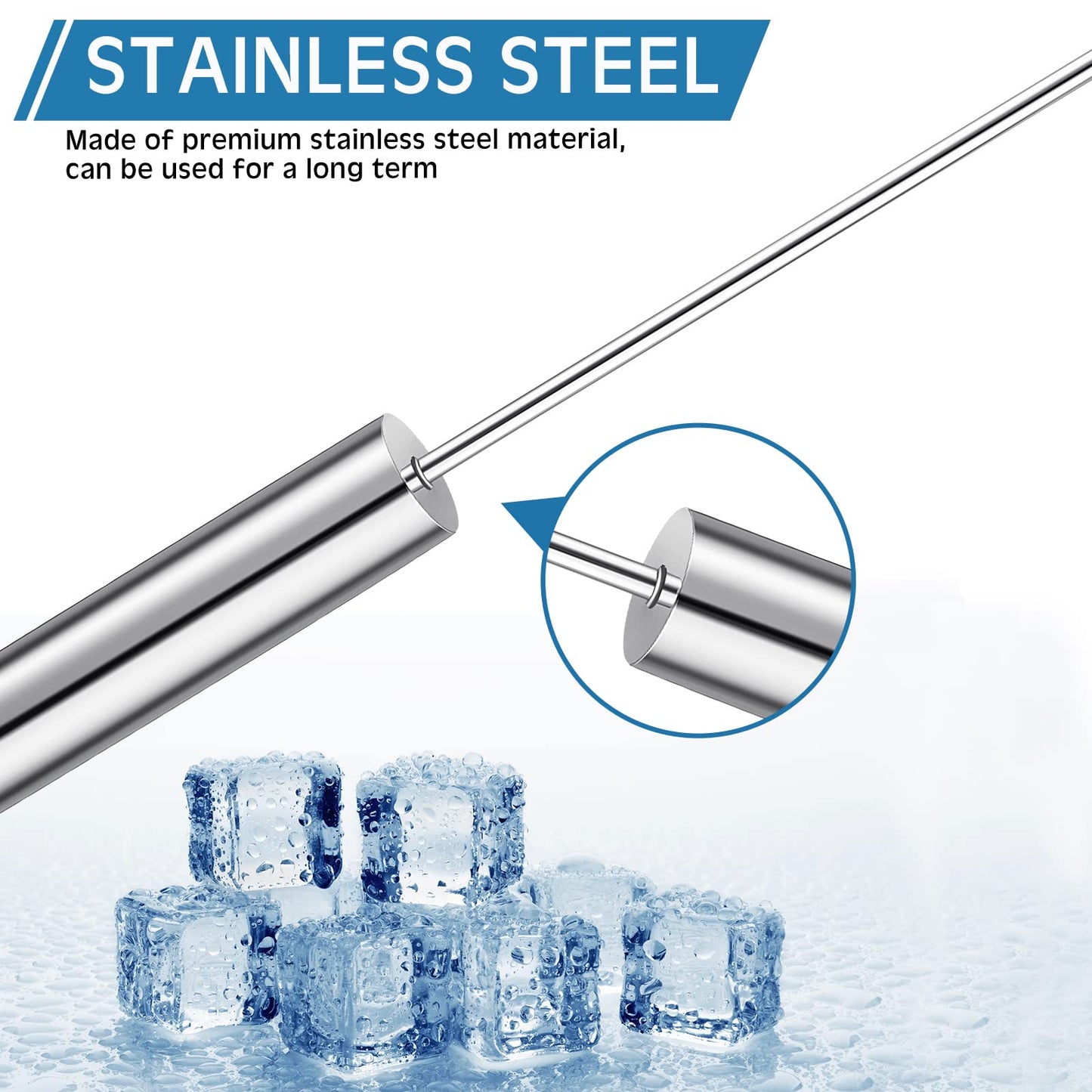 Stainless Steel Ice Pick Crusher Chisel Removal Pick Crushed Ice Tool for Kitchen Bars Bartender Picnics Camping and Restaurant(14 Inch)