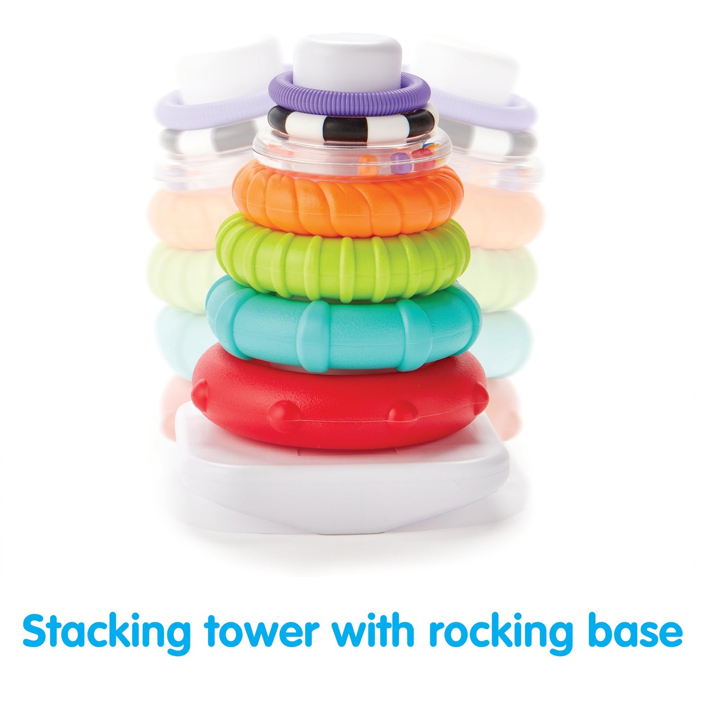 Kidoozie | Little Learner’s Trio | Baby’s First Activity Toy Set for Infants & Toddlers with Sensory, Stacking & Cause & Effect Play, Early Learning Ages 6+ Months