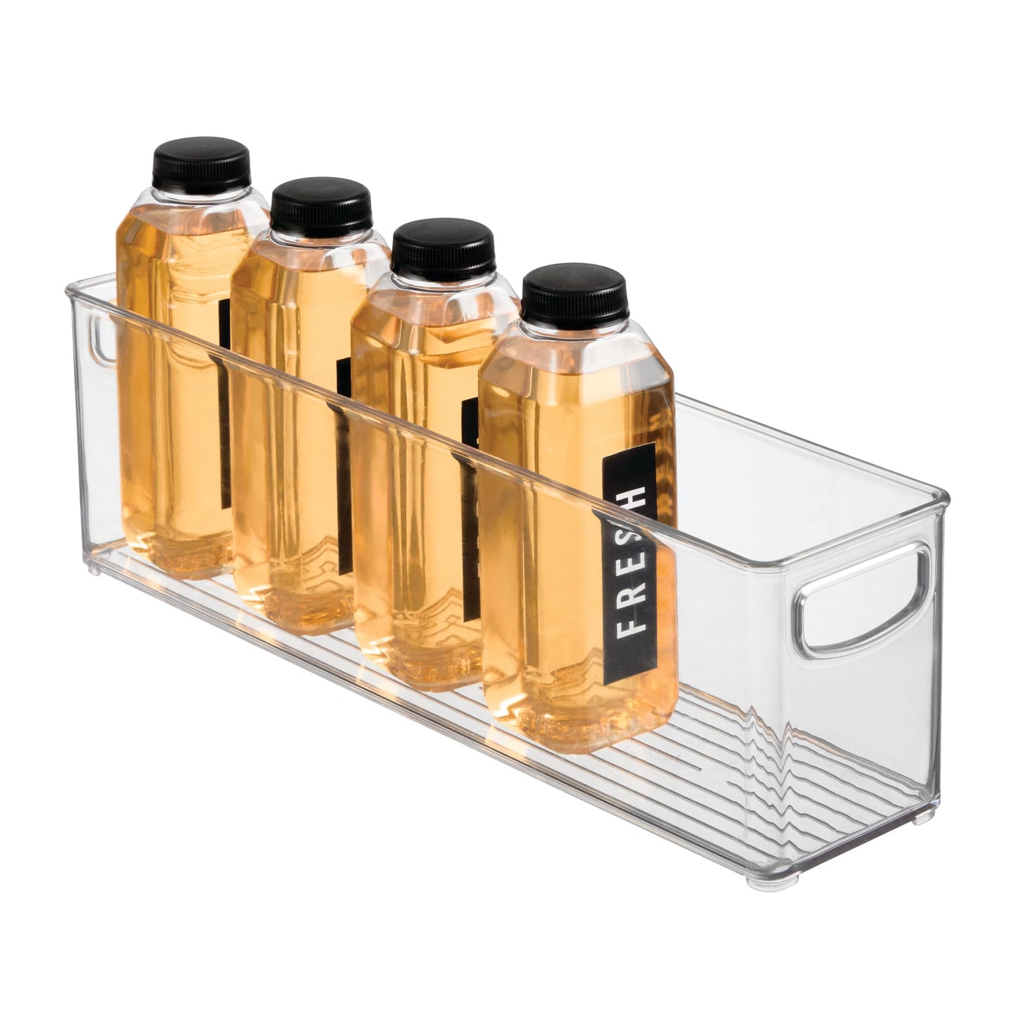 iDesign Recycled Plastic Stackable Storage Bin - Perfect to Hold Breast Milk Bags - Clear