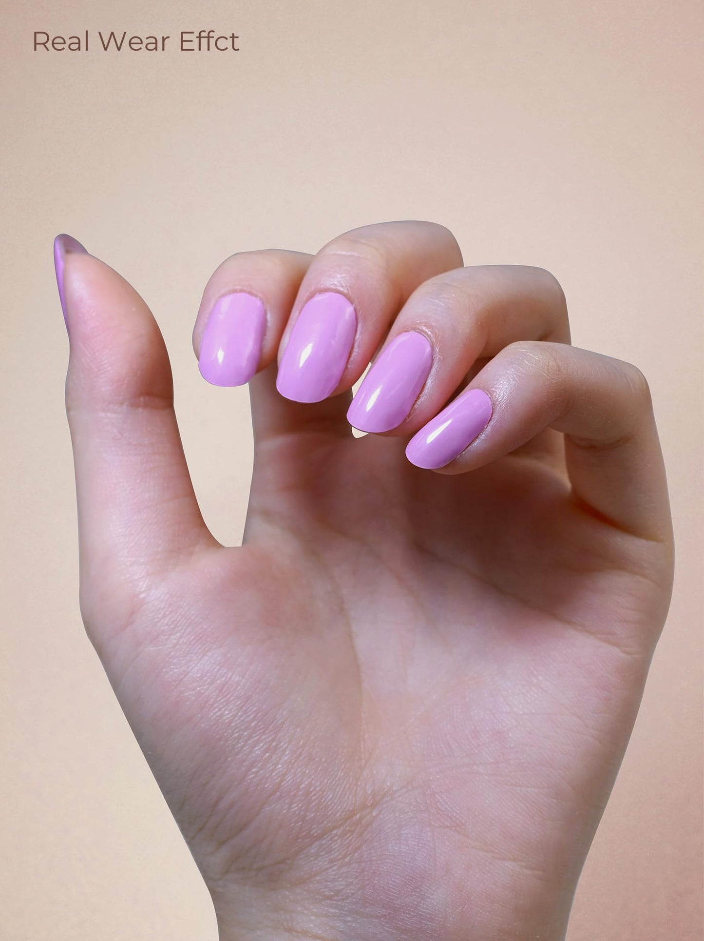 Beaolata Real Gel Nail Strips (No UV Light Needed) - 44Pcs Salon Quality Nail Stickers - Long Lasting Polish Wraps for Women, Easy Apply & Remove (Macaron Pink