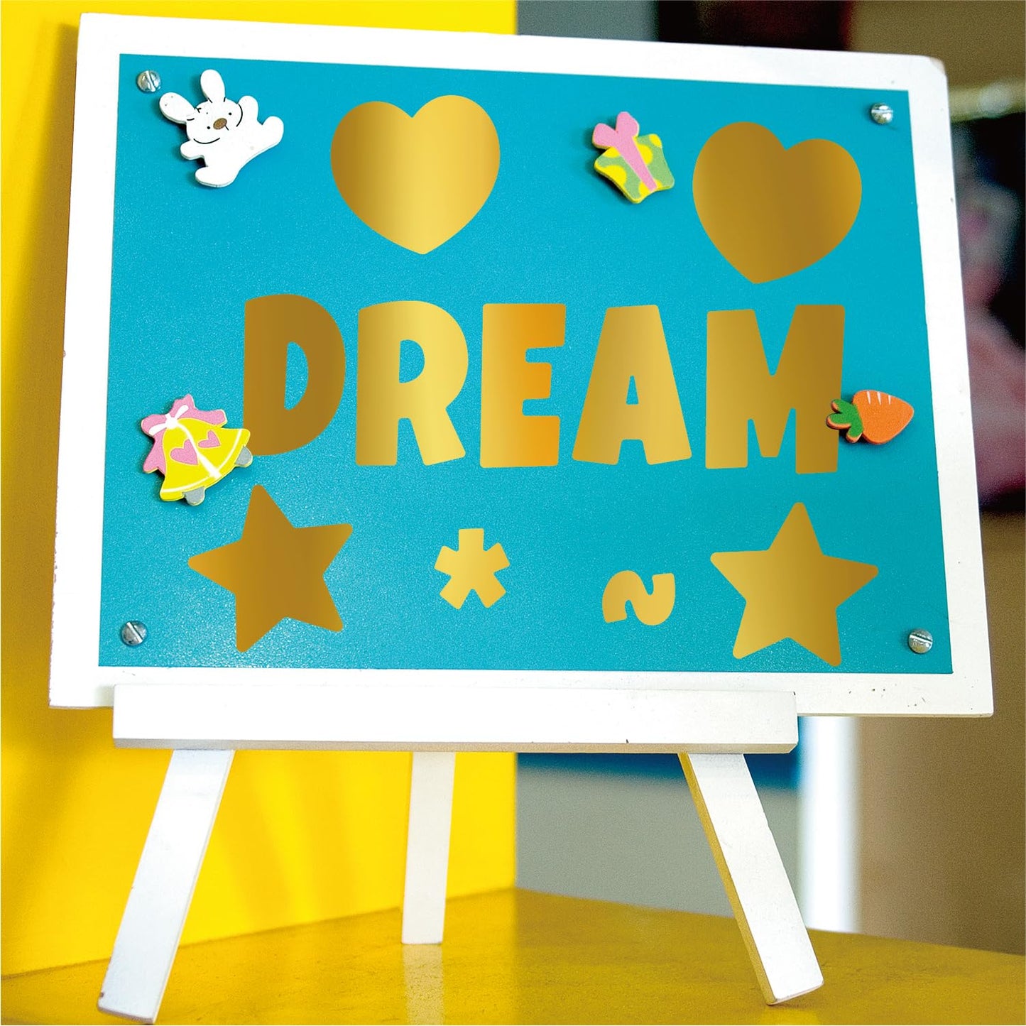 Bemeol 234 Pieces 4 Inch Bulletin Board Letters Alphabet Cutout Letter for Bulletin Board Display Home Classroom School Decor(Gold)