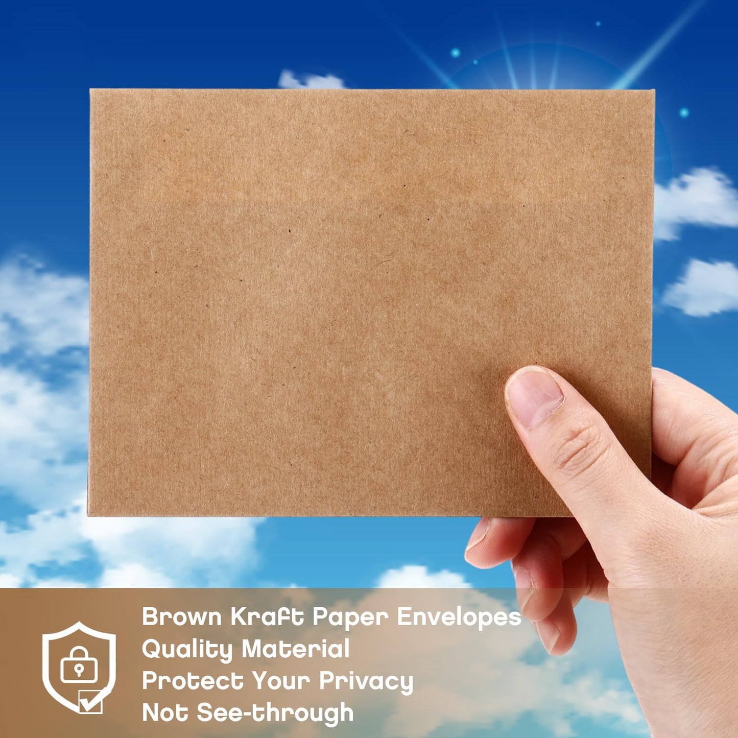 Fainne 600 Pack Brown Envelopes Bulk, Kraft Envelopes for Invitation, 120 GSM Gift Card for Office, Gift, Party, Baby Shower, Wedding (A2,5.75 x 4.375")