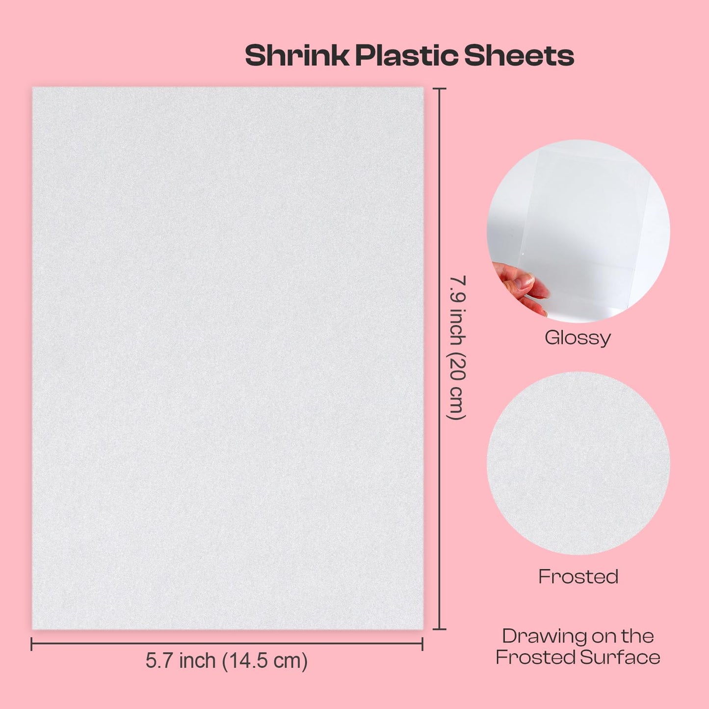 Auihiay 40 Pieces Shrink Plastic Sheets, Shrink Paper Kits for DIY Handprint Keychains, Easter Decorations, Kids Paper Crafts and Great Mothers Day Gifts, 7.9 x 5.7 inch / 20 x 14.5 cm