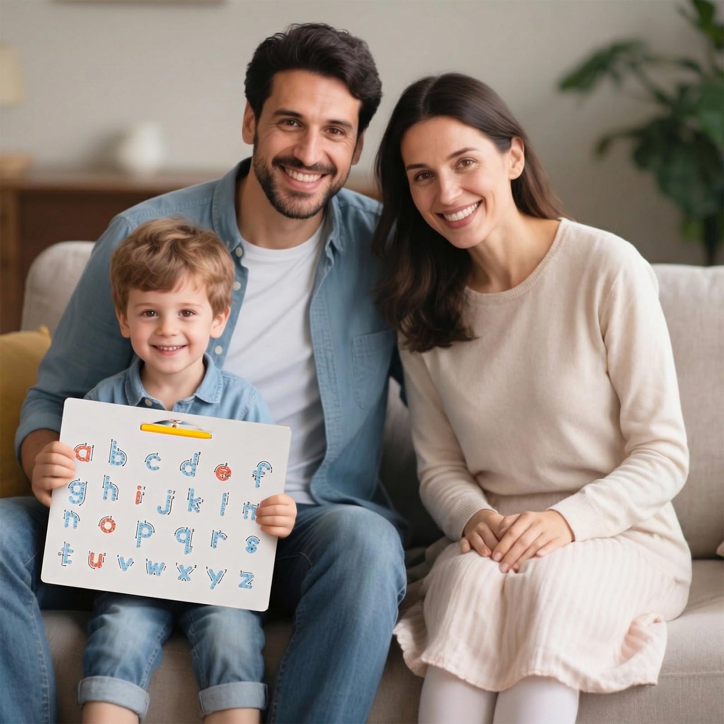 LovesTown Magnetic Alphabet Tracing Board, Double Sided Magnetic Letter Board for Kids Preschool Educational Learning Toys for Toddlers