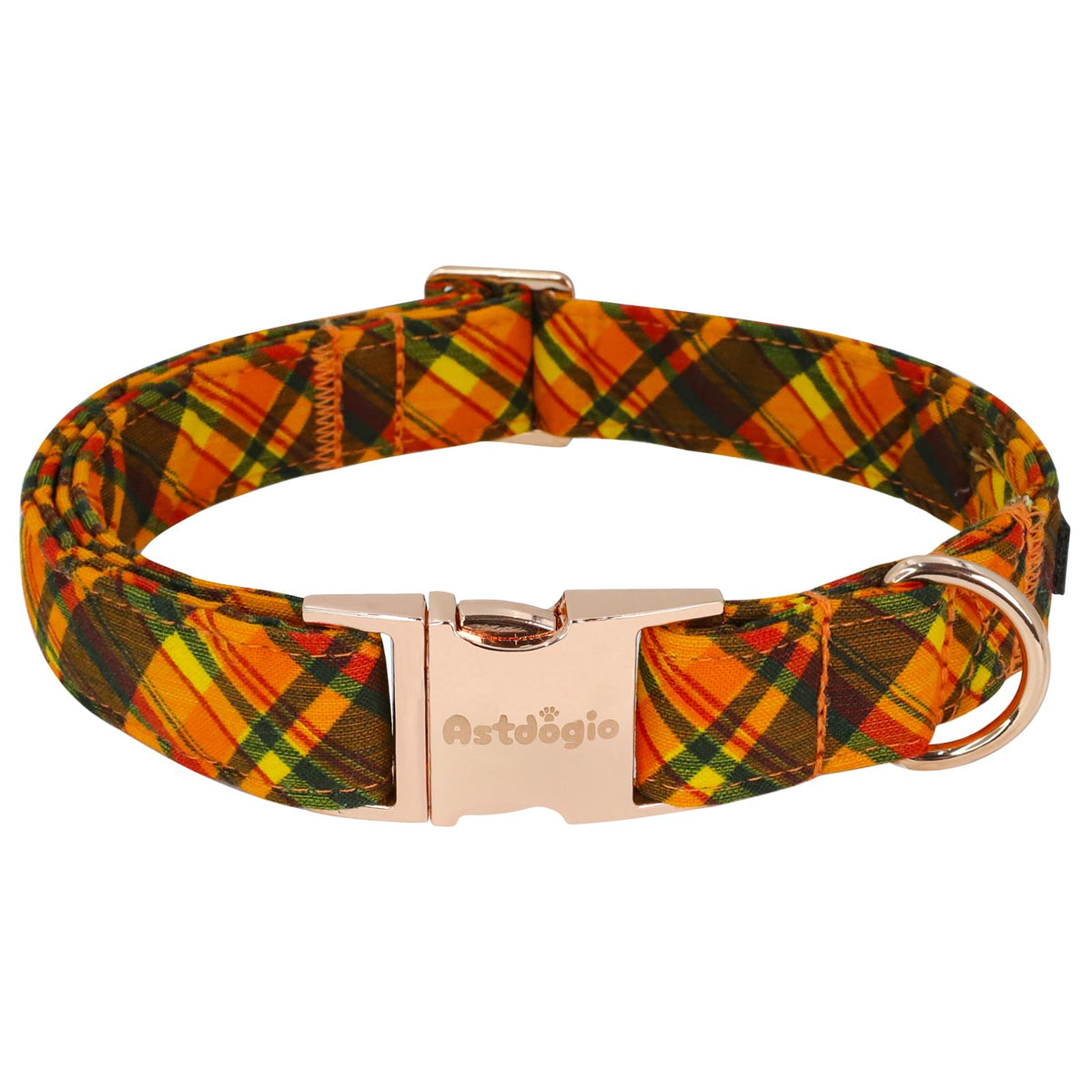 Astdogio Fall Dog Collar – Halloween & Thanksgiving Dog Collars for Medium Dogs – Soft & Comfortable Autumn Puppy Collar with Quick Release Buckle, Medium Dog Collars for Girl Boy Dogs-M