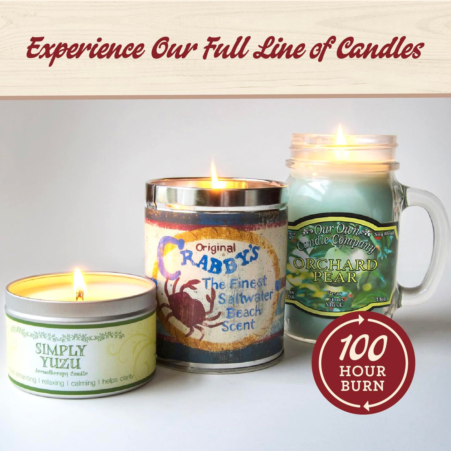Our Own Candle Company, Bamboo & Aloe Scented Mason Jar Candle, 100 Hour Burn Time, 13 Ounces