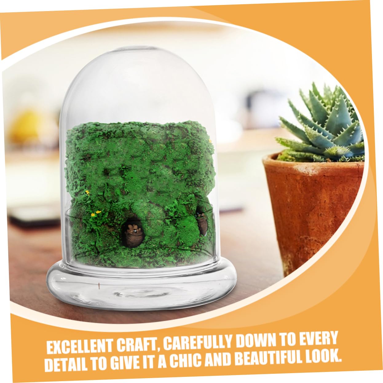 VANZACK 2pcs Moss Landscape Bottle DIY Plant Terrarium Glass Container for Indoor Home