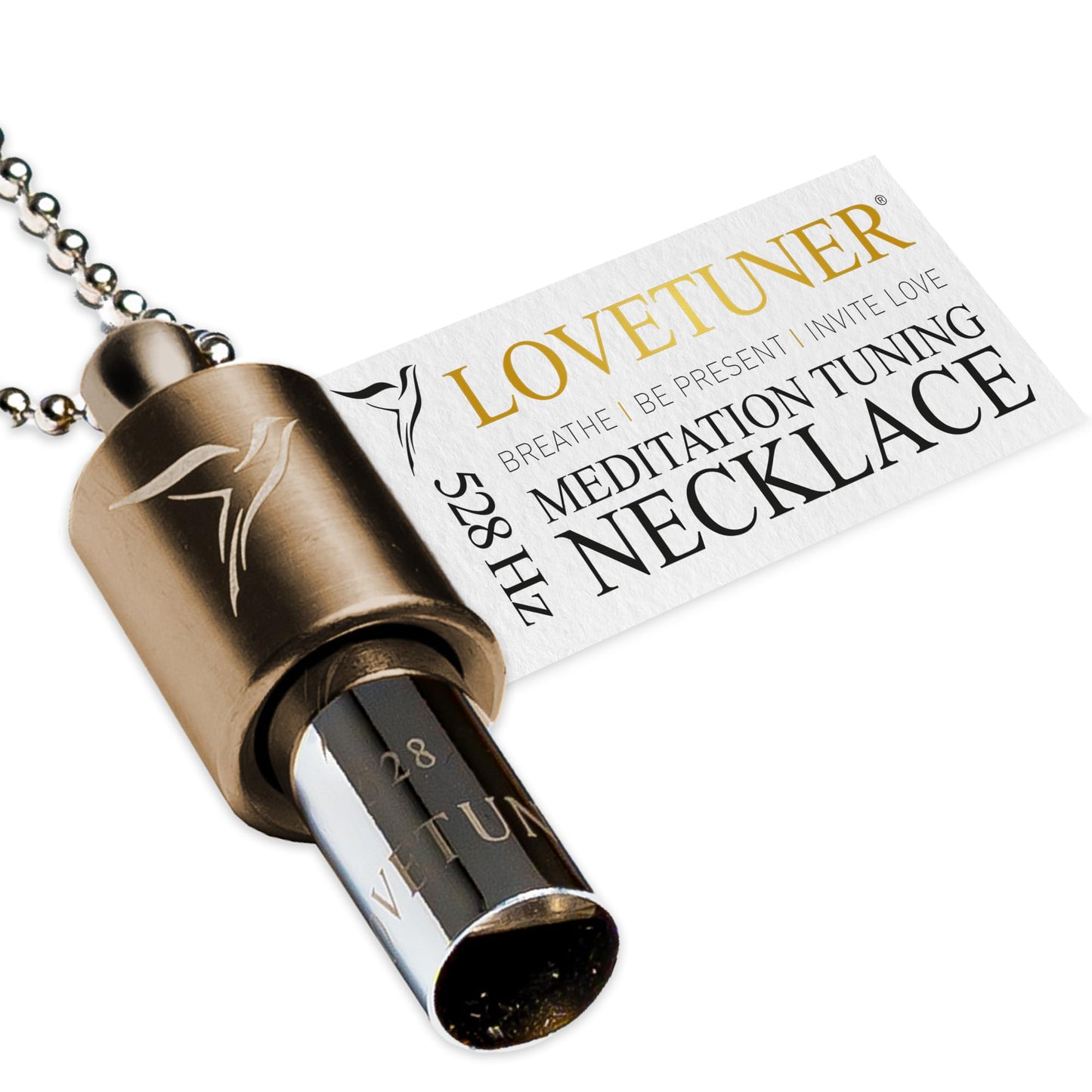 LOVETUNER Meditation Tuning Necklace 528 hz Frequency of Love | Mindfulness Device for Anxiety & Stress Relief