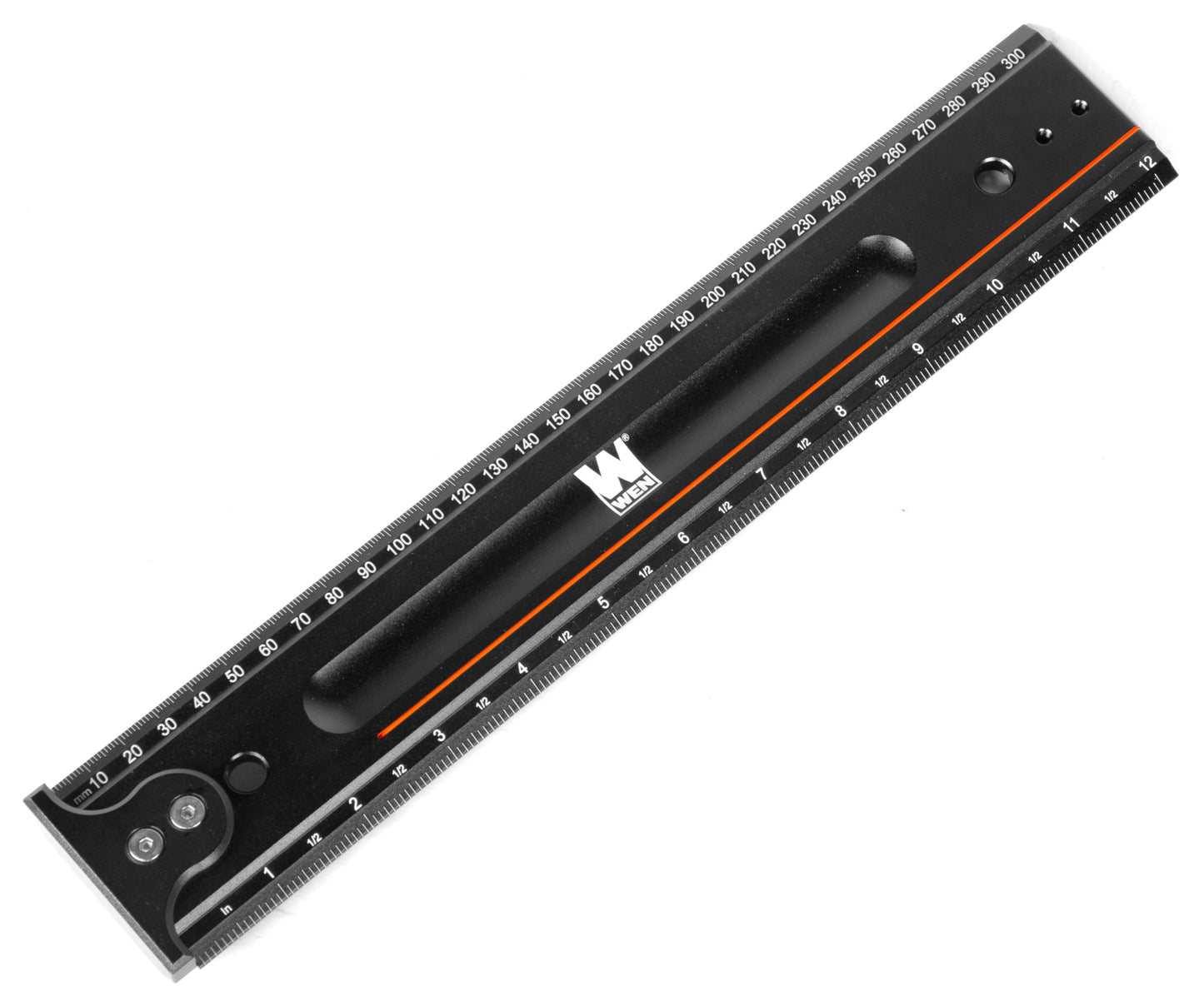WEN 12-Inch Measuring Ruler With Hook Stop (ME812R)