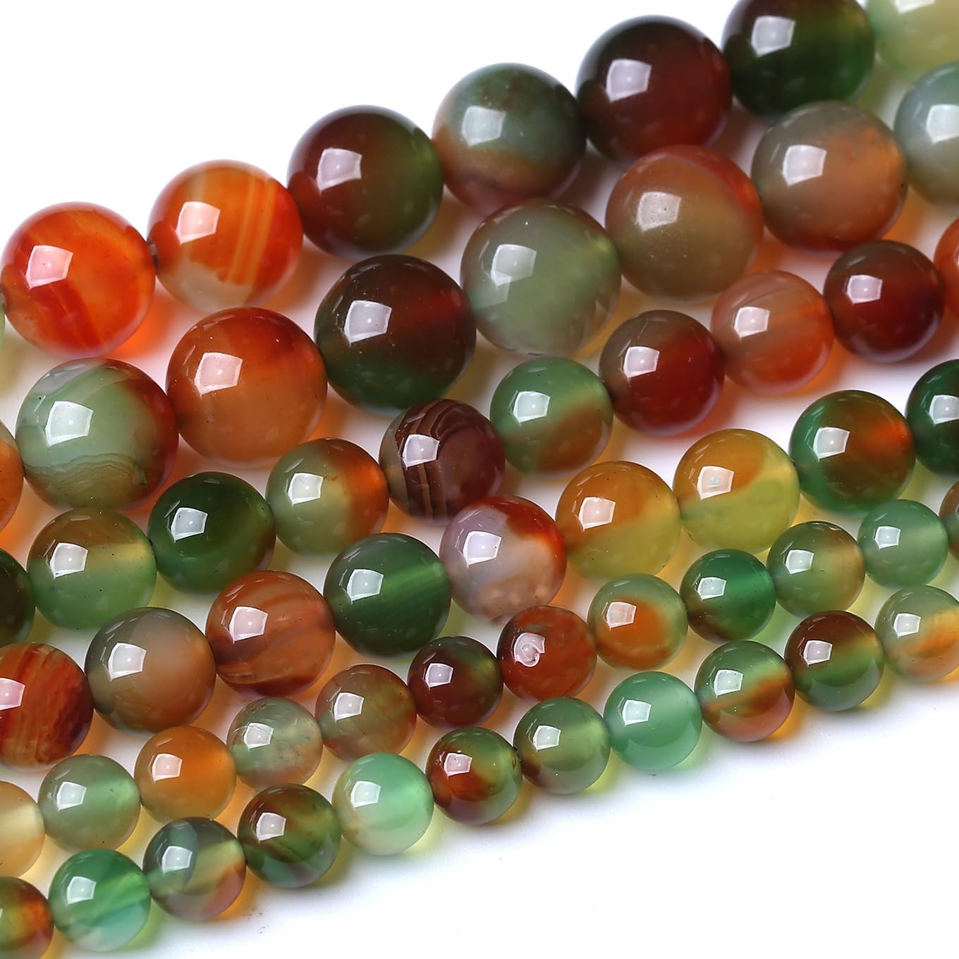 45PCS 8MM Natural Peacock Agate Stone Beads Energy Healing Beads for DIY Jewelry Bracelet Necklace Making for Jewelry Making15Inch