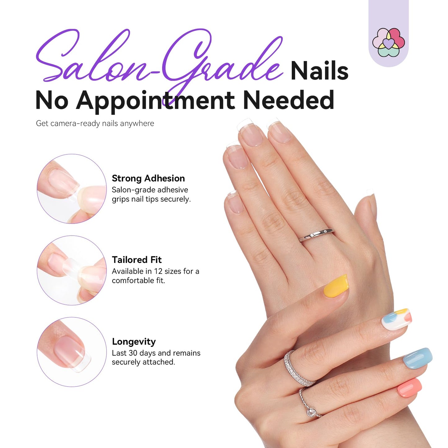 SAVILAND Gel Nail Kit: 500 Pcs Extra Short Square Nail Tips with Drill Kit 30-Day Strong Hold Gel Nail Tips X 12 Sizes Fake Nails with Glue & Nail Lamp For Beginners DIY At Home Nail Kit Gift