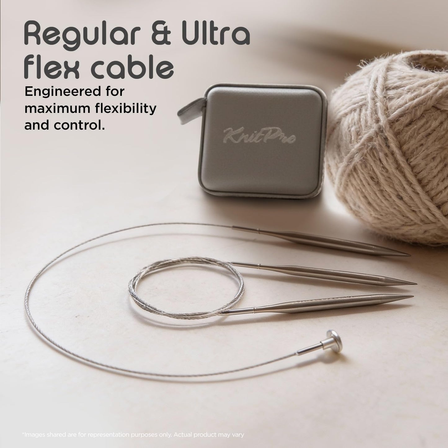 KnitPro Stelo Grande Normal Interchangeable Needle Set 5" (13cm) | 13 US Sizes (2.5 to 15)
