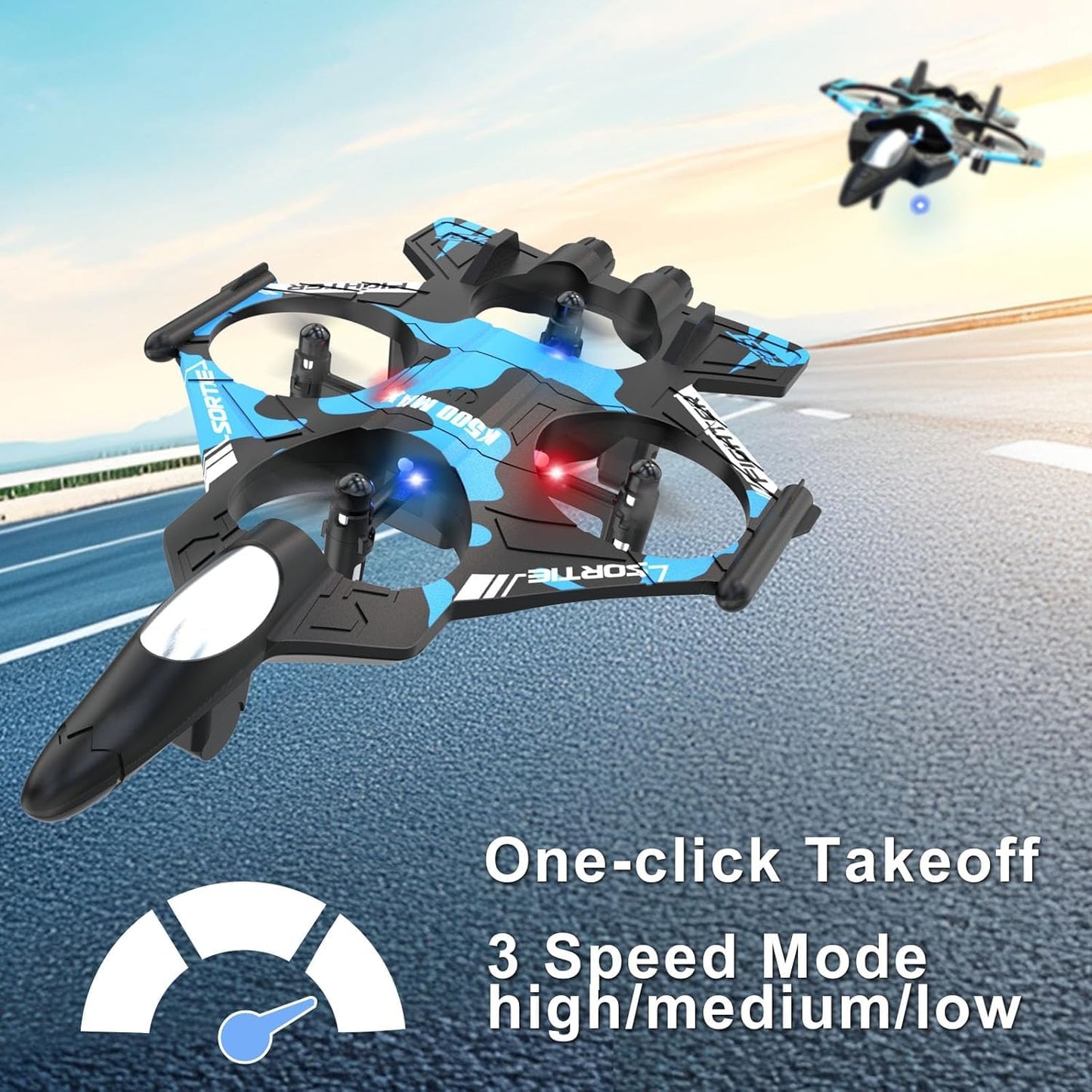 Weavixol RC Plane for Kids, Fighter Jet Drones With Screen On Controller, No Phone Needed, Drone For Kids 8-12 with Camera, Remote Control Plane With Auto Hover, Easy to Fly, RC Airplane Toy Gifts for Kids Boys, 2 Batteries