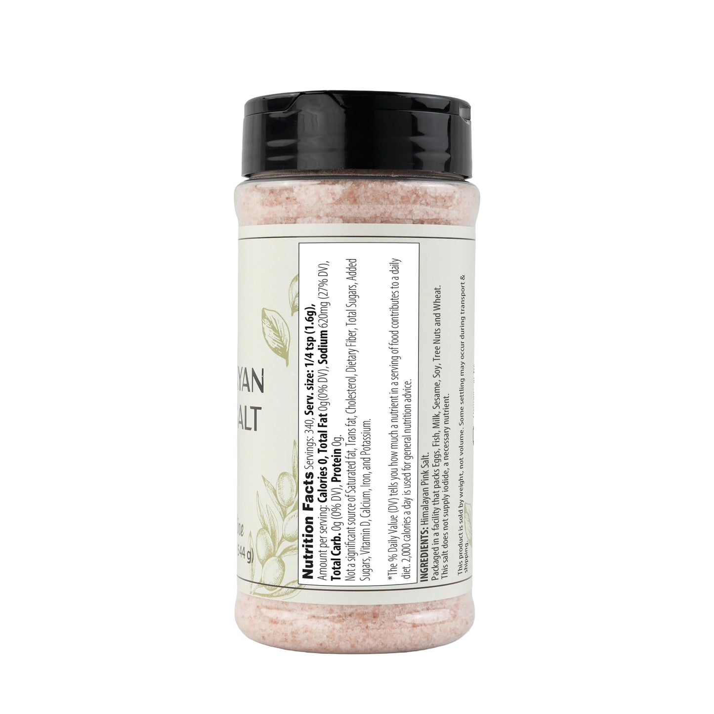 Olive & Vine Himalayan Pink Salt, Subtle Flavor, For Seasoning & Cooking, Rich Tradition, Authentic Taste, For Global Recipes (1.2 Pound)