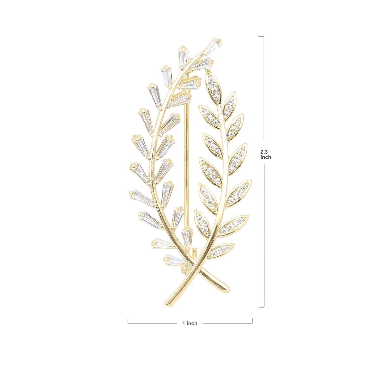 Gold Wheat Brooch Pins for Women Fashion Valentine