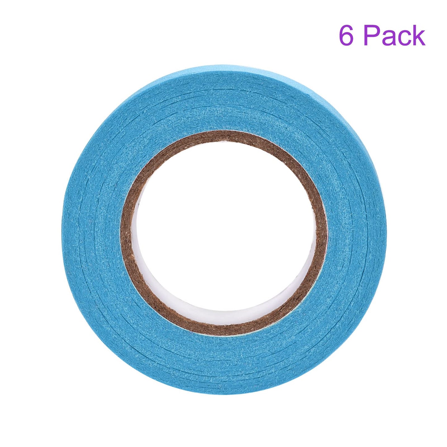 DMiotech 6Pcs 1 inch x 21 Yards Masking Tape Painters Tape Rolls for Crafts, Labeling, DIY Decorative Light Blue