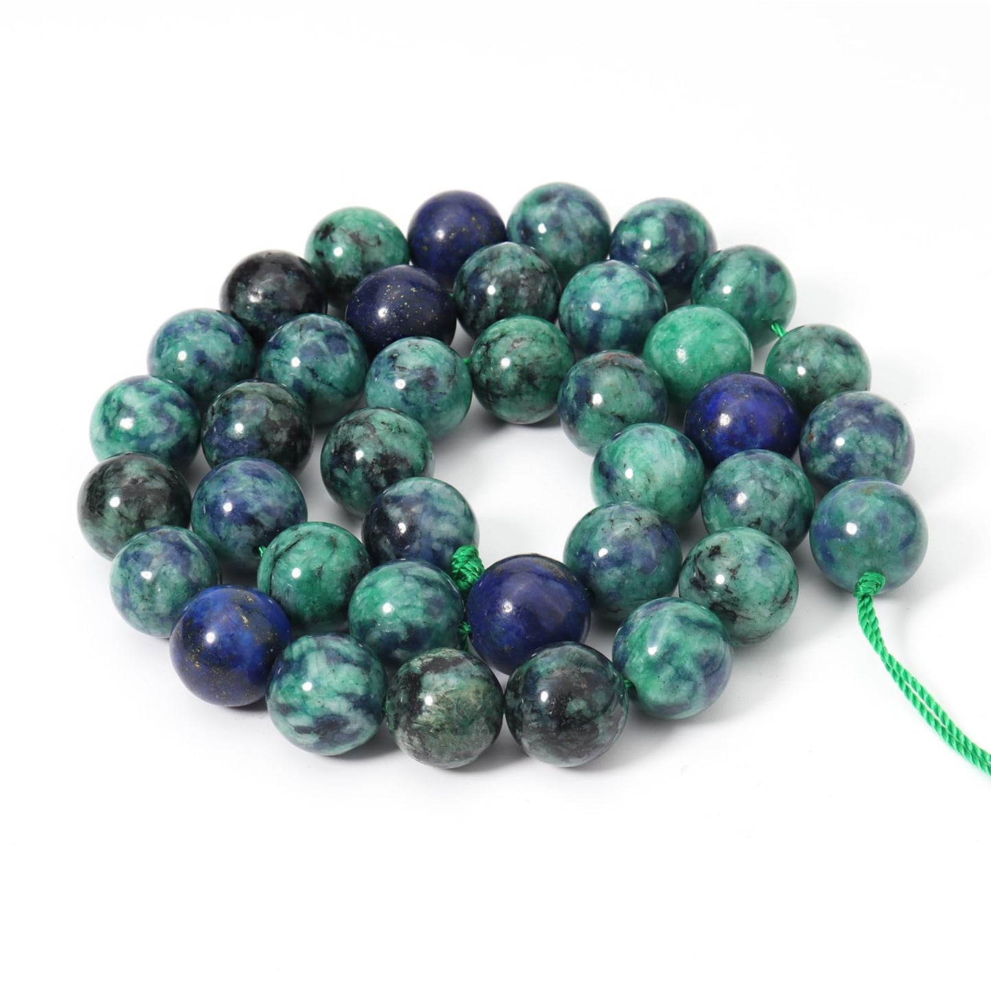 Siomia 45pcs 8mm Natural Phoenix Lapis Lazuli Gemstone Beads Energy Healing Crystal Round Loose Stone Beads for Jewelry Making, DIY Bracelets Necklaces