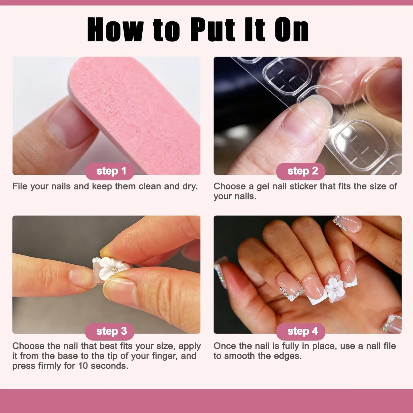 Press on nails-ARTIXY Handmade Nails Medium Almond fake Nails,Butterfly pattern 3D press ons, Reusable Acrylic Stick Ons False Nails Kit for Women, with Nail File, Homemade& Salon quality (10Pcs-M)