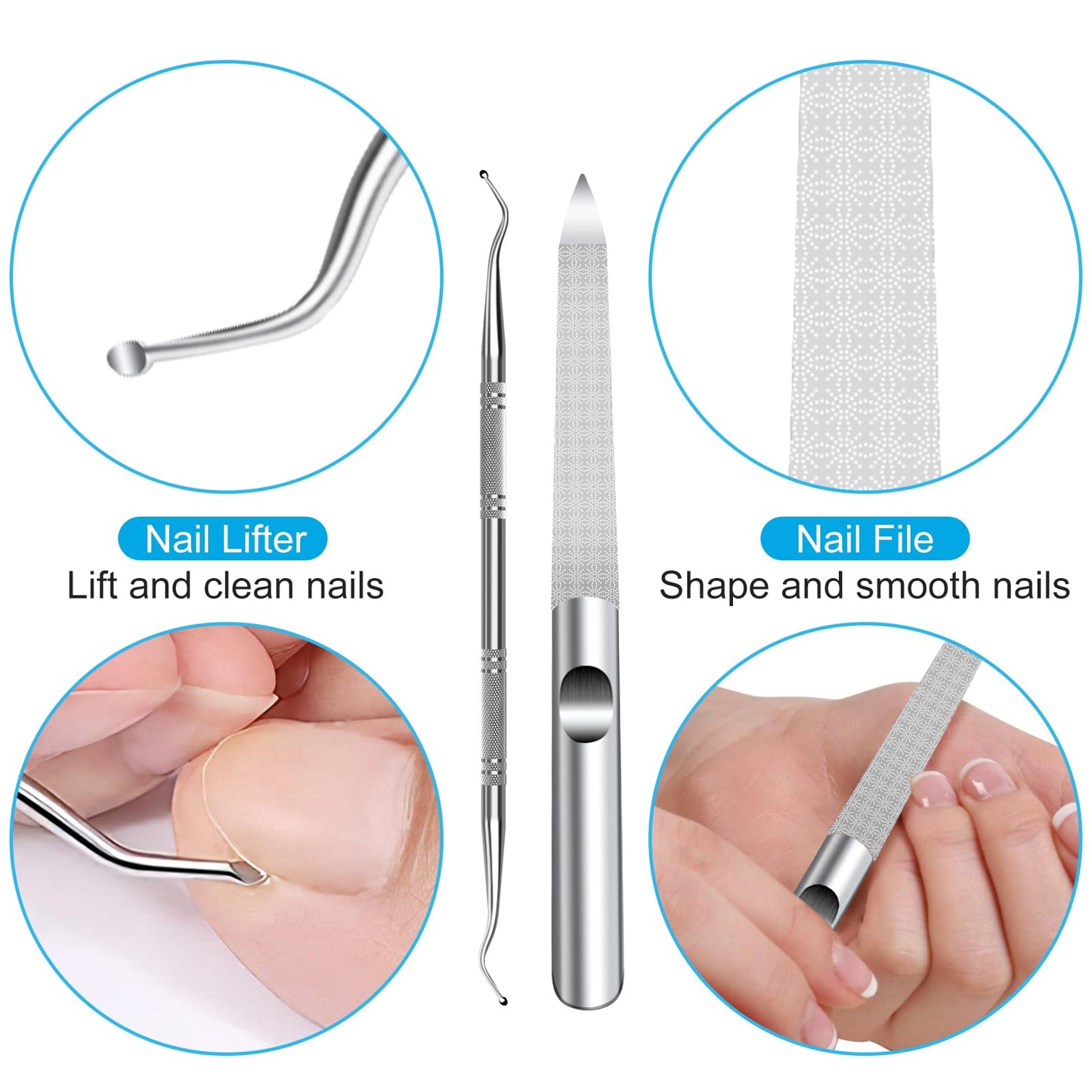 2026 Toenail Clippers for Thick Toenails for Seniors, Angled Head Large Toe Nail Clippers Set for Men, Heavy Duty Ingrown Toenail Clippers with Long Handle, Ultra Sharp Slanted Nail Cutter Wide Jaw