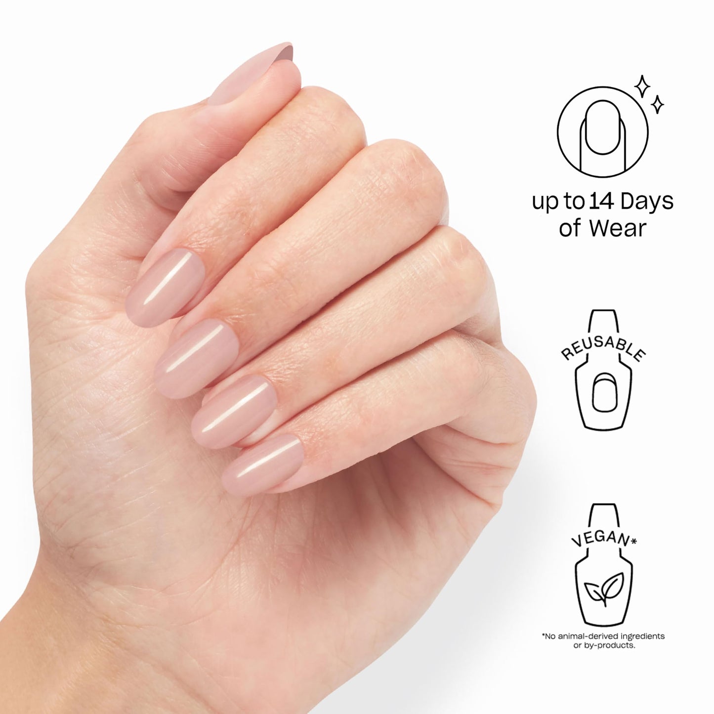 OPI Nail Lacquer & On Point Press On Nails, Put it in Neutral Bundle | Sheer Soft Short Round Press-On Nails 24 Count with Nail Glue with Matching Nail Lacquer Polish Shade