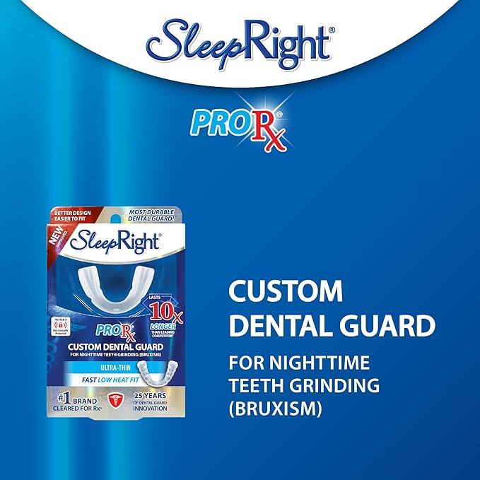 SleepRight ProRx Custom Dental Guard – Mouth Guard for Grinding Teeth at Night, Night Guards for Teeth Grinding, Comfortable Dental Guard for Sleeping, Custom Fit Teeth Grinding Protection