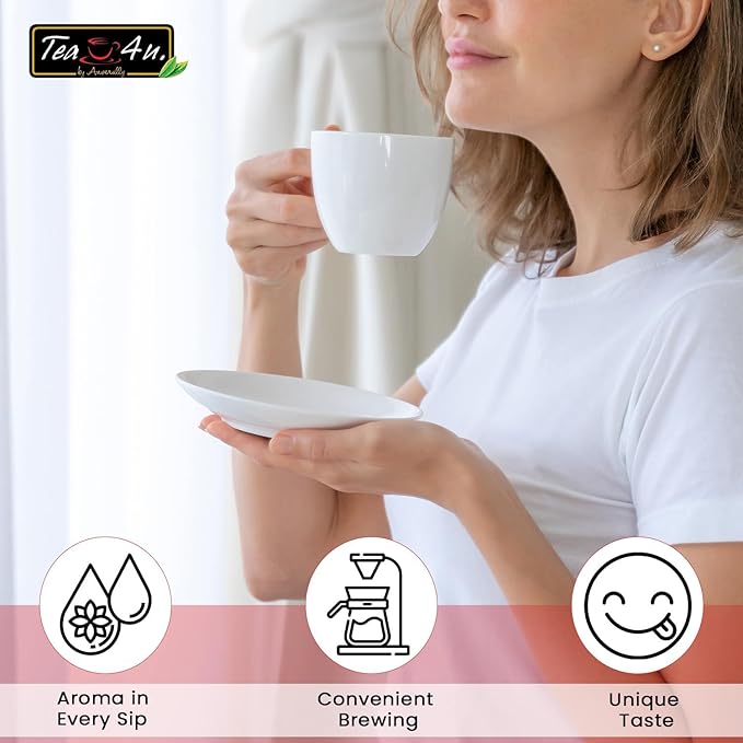 Tea4U Flavored Black Ceylon TeaBags (Strawberry) - Ideal Quality from Sri Lanka's Finest Leaves and Expertly Blended - 25 Count