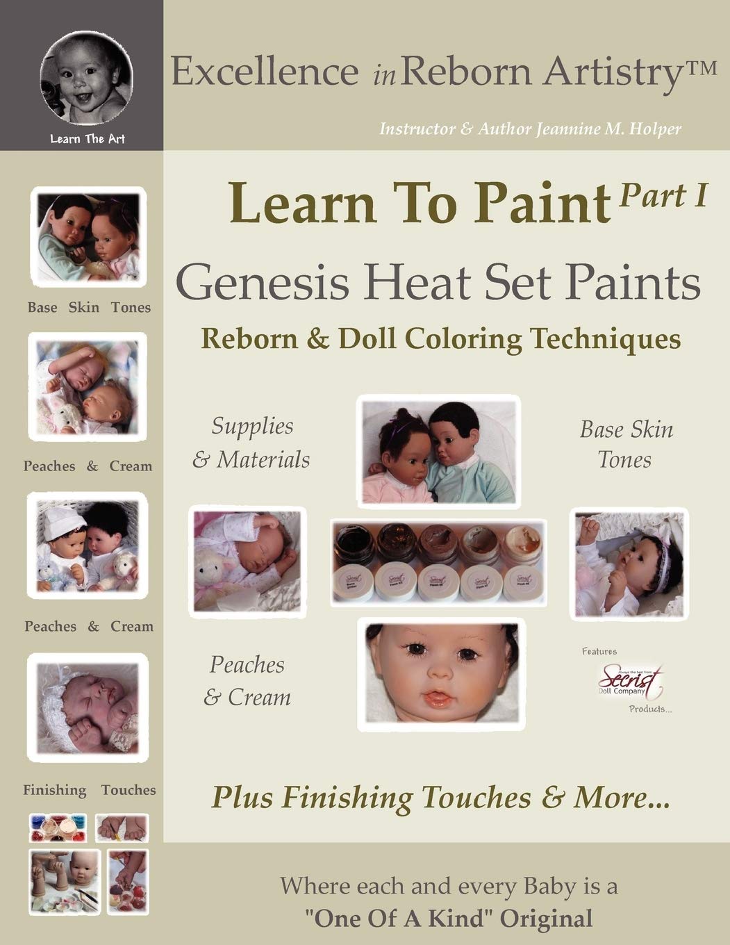 Learn to Paint: Genesis Heat Set Paints Coloring Techniques - Peaches & Cream Reborns & Doll Making Kits - Excellence in Reborn Artistryt Series