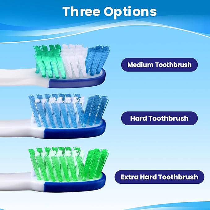 Medium Toothbrushes, Ergonomic Handle, 6 Count
