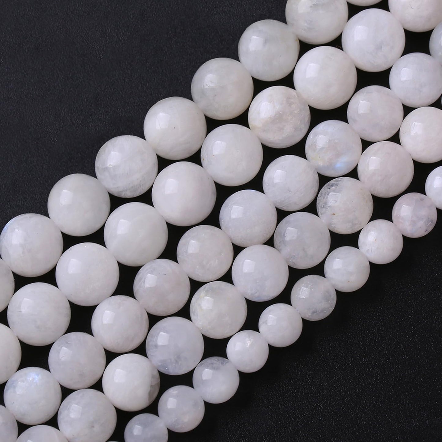 10mm 36pcs Natural Moonstone Stone Beads for Jewelry Making Energy Healing Power Stone Beads DIY Bracelet Necklace Accessories 15"