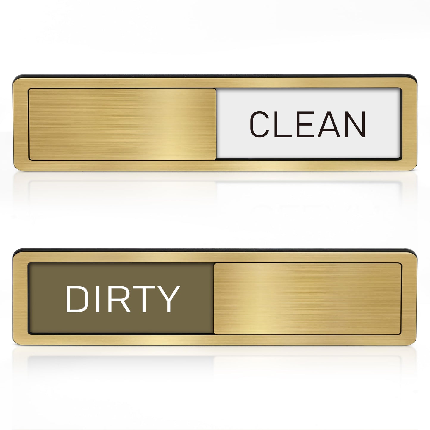 Dishwasher Magnet Clean Dirty Sign - Stainless Steel Dishwasher Magnet Sign - Clean & Dirty Dishwasher Slider Indicator - Kitchen Organizers and Storage