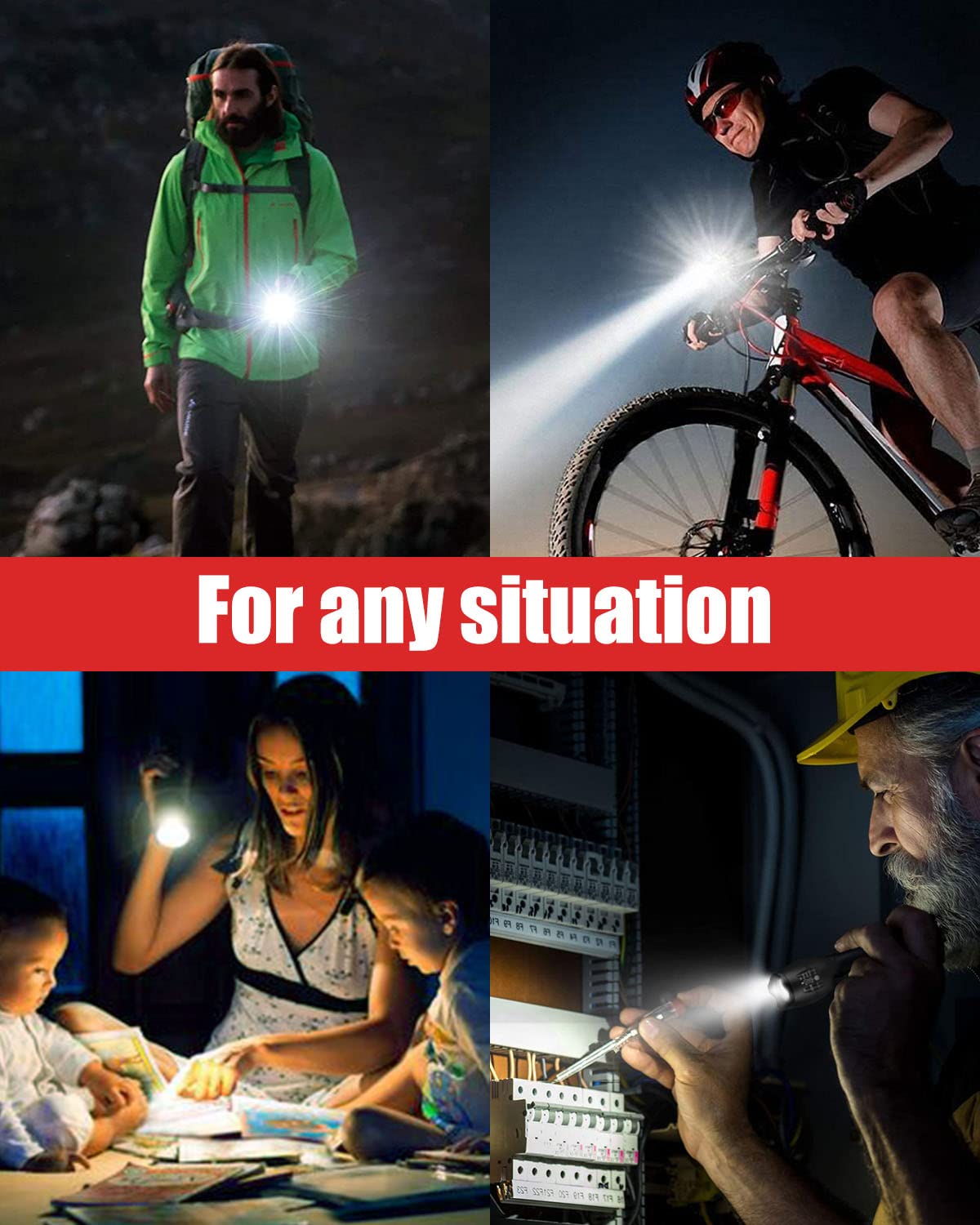 Victoper LED Flashlight 2 Pack, Bright Tactical Torch High Lumens with 5 Modes, Waterproof Zoomable Flash Light for Outdoor, Birthday Gifts for Men, Dorm Room Hiking Camping Essentials Gear for Guys