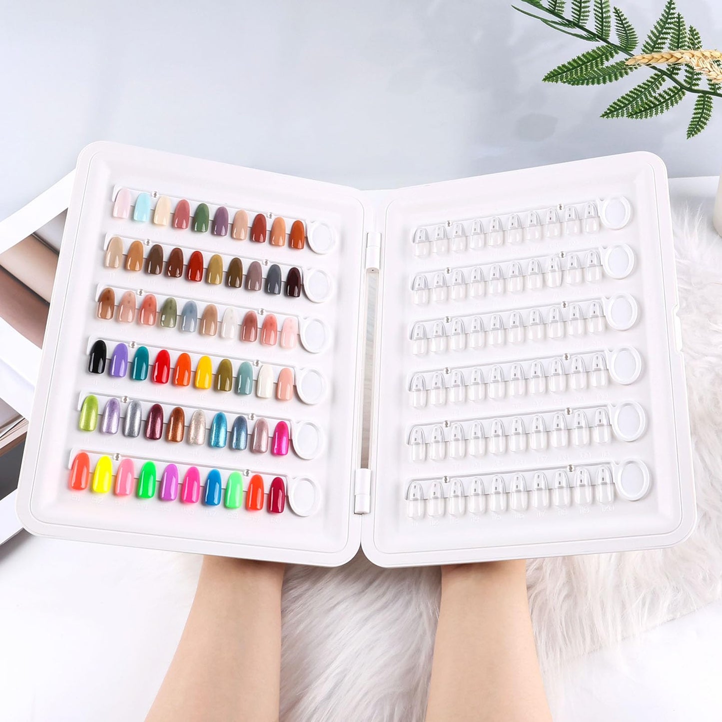 YINGJEE 150 Pcs Clear Replacement Nail Tips for C9 C10 Nail Color Display Swatch Book (Transparent)