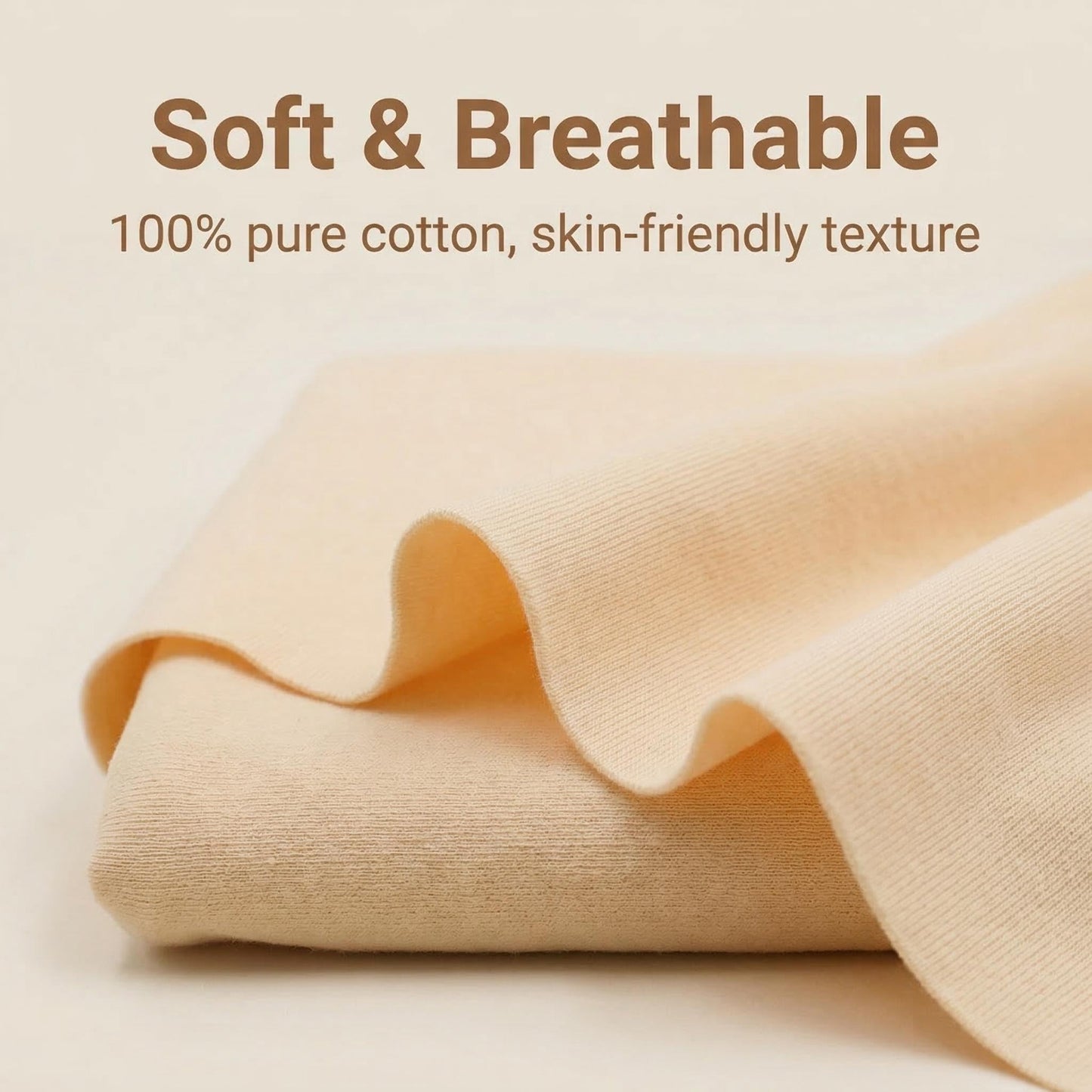 iNee 100% Cotton Interlock Knit Waldorf Doll Skin Fabric, One Yard, Flesh