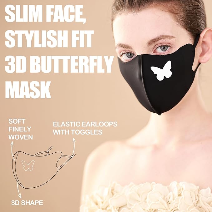 BBN Reusable Sunscreen Cloth Face Mask: 3-Pack Washable Cover for Summer Outdoor Use - Adjustable for Women & Teens