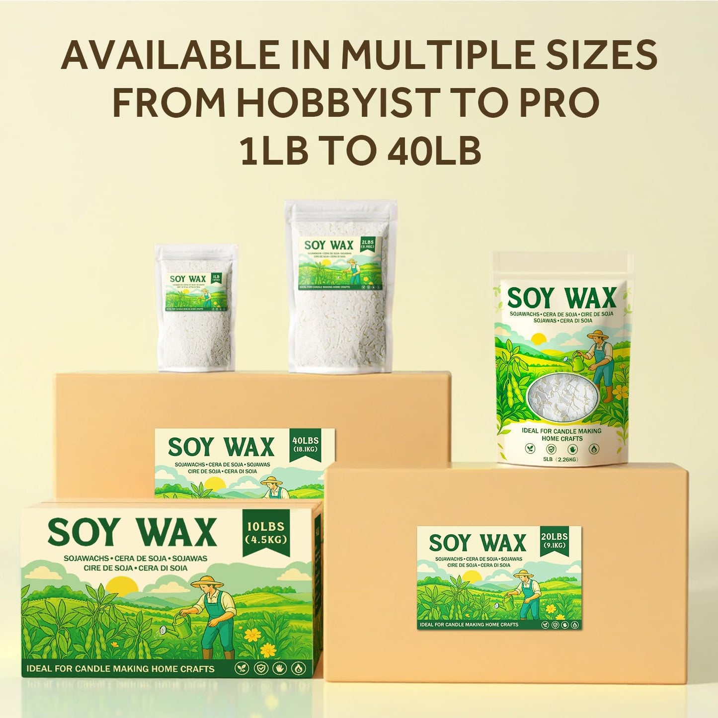 NORVENCE Soy Wax for Candle Making, Natural Soy Wax Flakes 2lb, Premium Candle Wax for DIY Candle Crafting