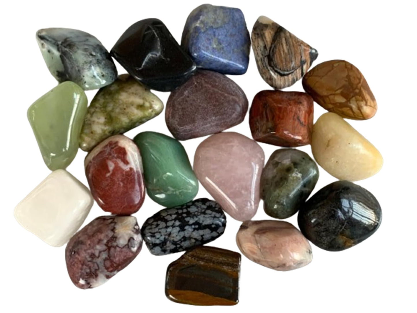 WHOLESALE Assorted Tumbled Stones, Polished Natural Assorted Gemstone, Assorted Polished Rocks (Assorted, 0.25 Pound)