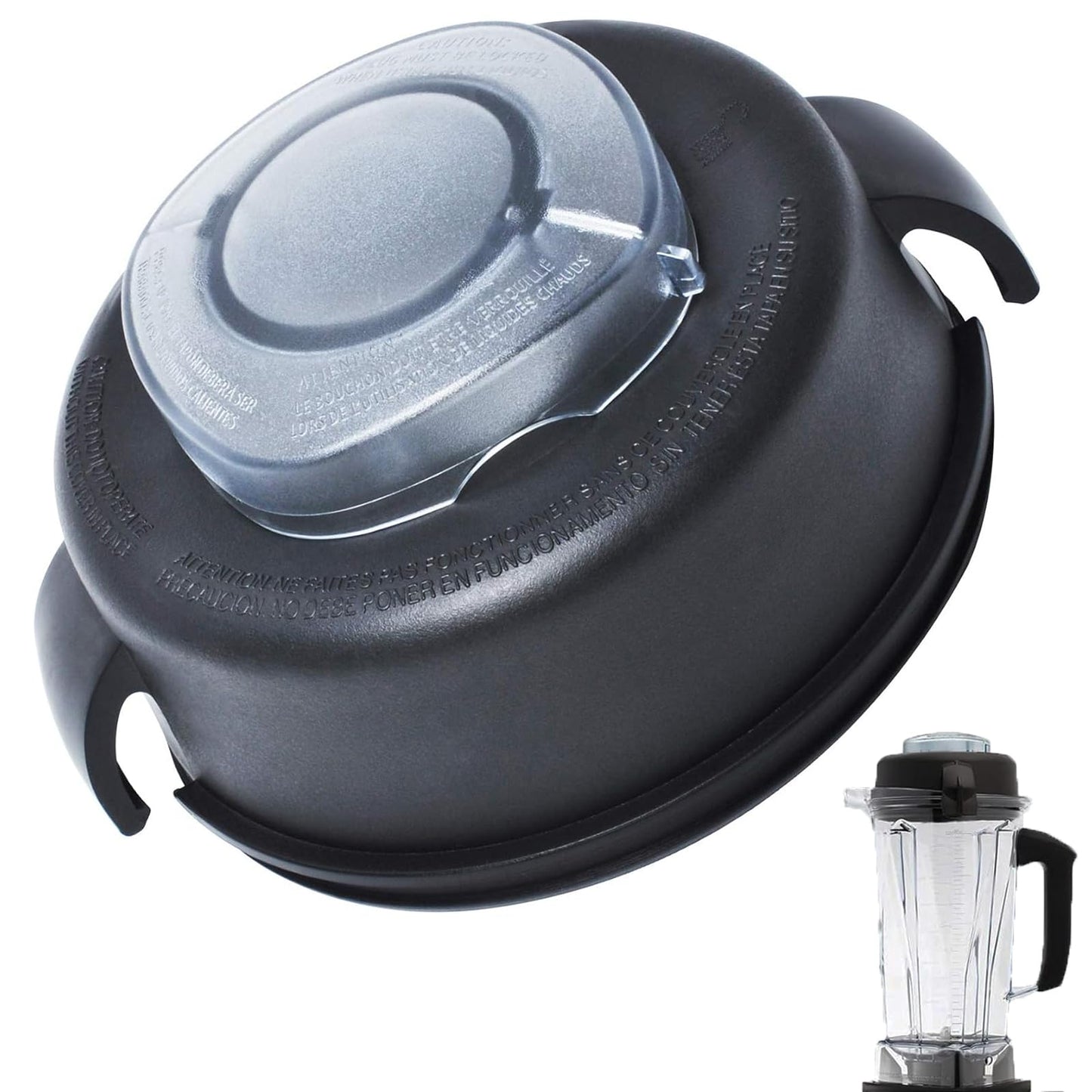 2-Part Lid and Plug Fit for Mixer 5200&5000，Blender Replacement Lid Parts Compatible with 64-Ounce High Profile Container Blender