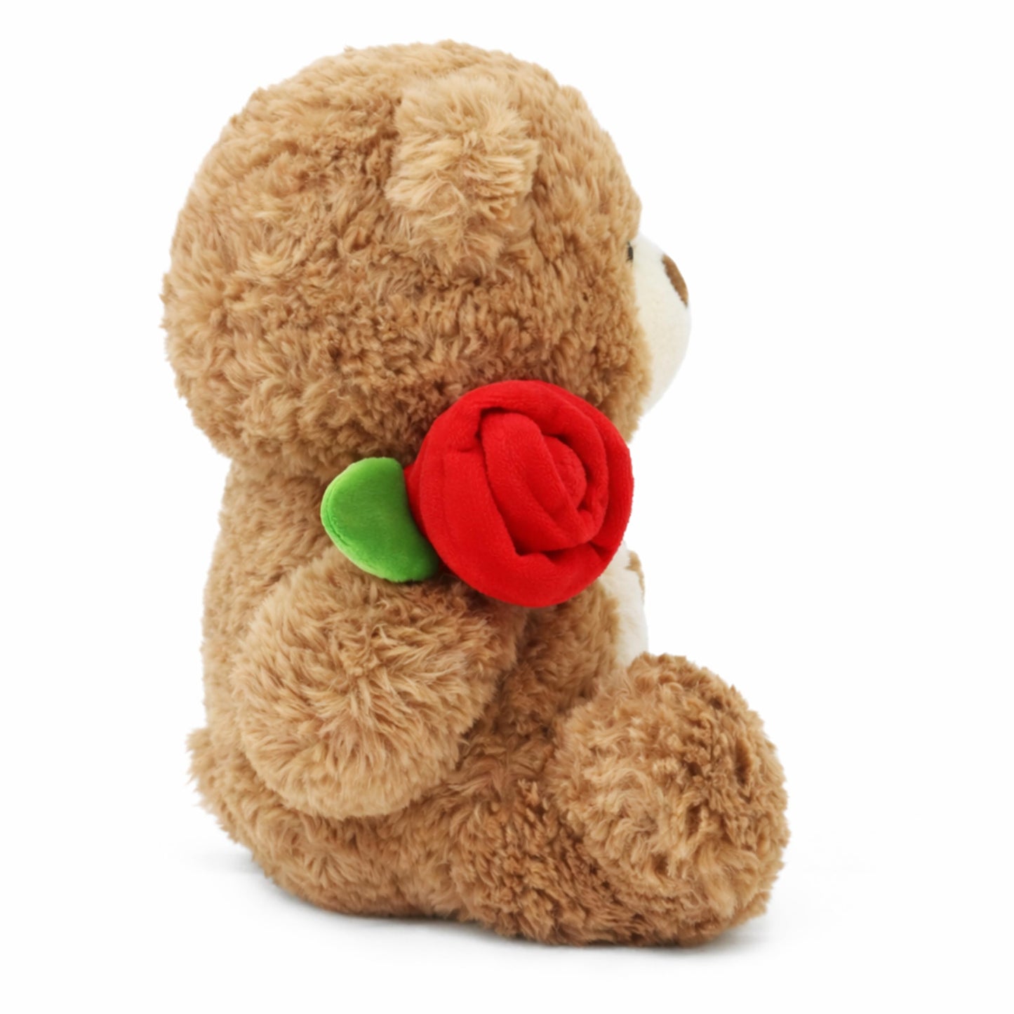 Teddy Bear Plush Toy, Rose and Heart Bear, Romantic Plush Toy, Perfect for Boys and Girls' Birthday (Brown)