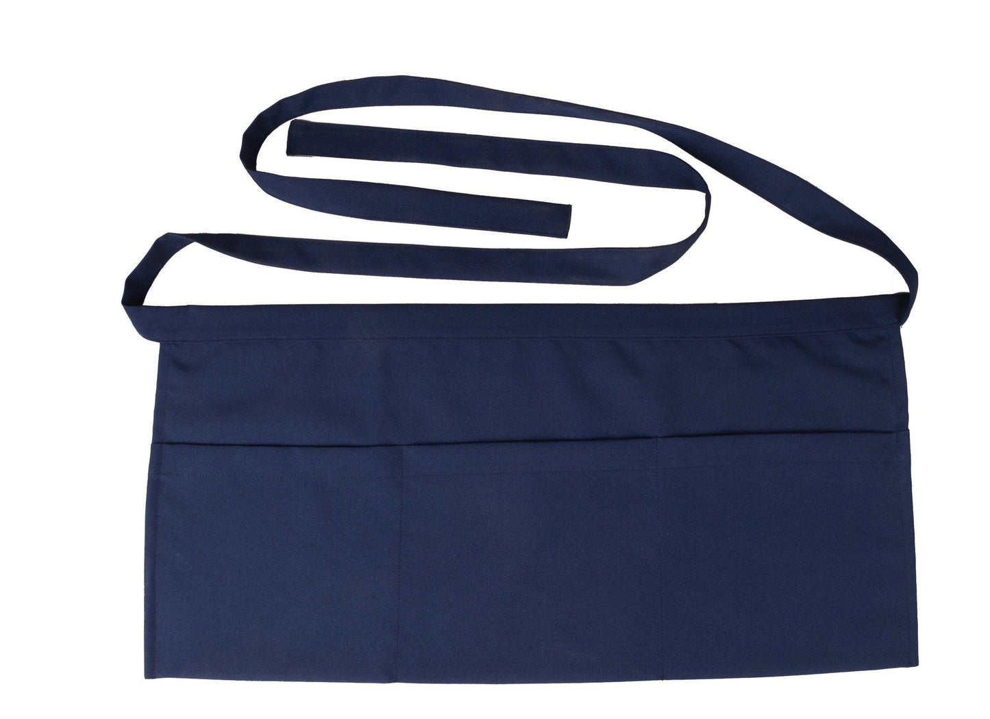 SEW UR LIFE Resist water 3 big Pockets Waist Server Apron Kitchen Restaurant Bistro Cafe Bar Pub Cake Shop Bakery Unisex Half Aprons (2, NAVY)