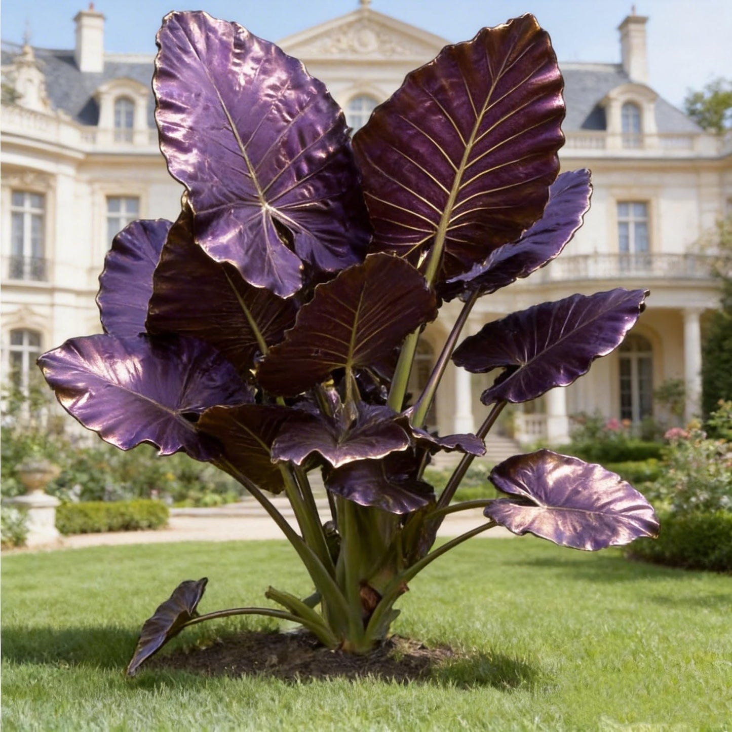Elephant Ear Plant Bulbs | Exotic Tropical Colocasia for Outdoor Garden Patio and Home Decoration (6)