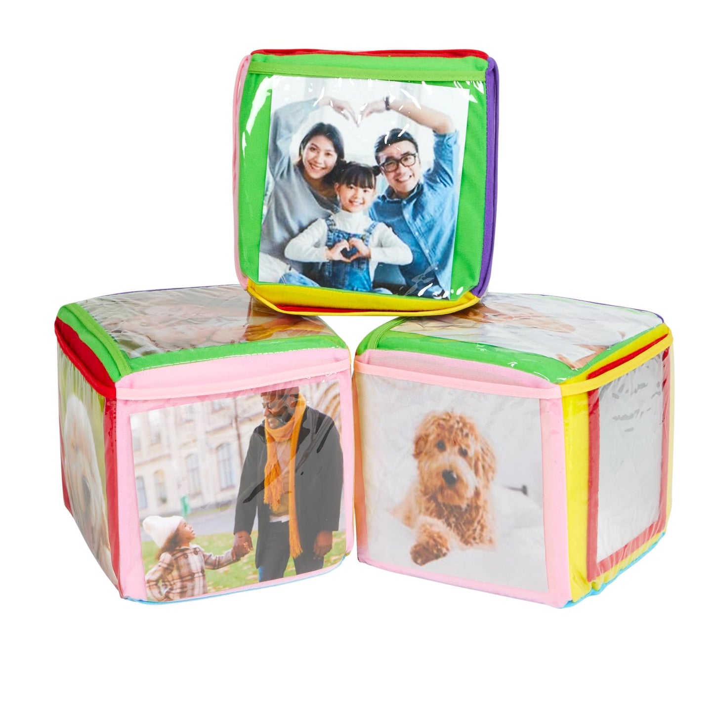 Excellerations Infant Photo Cubes with Mirror Set of 3 Classroom Activity (Item # PICS)