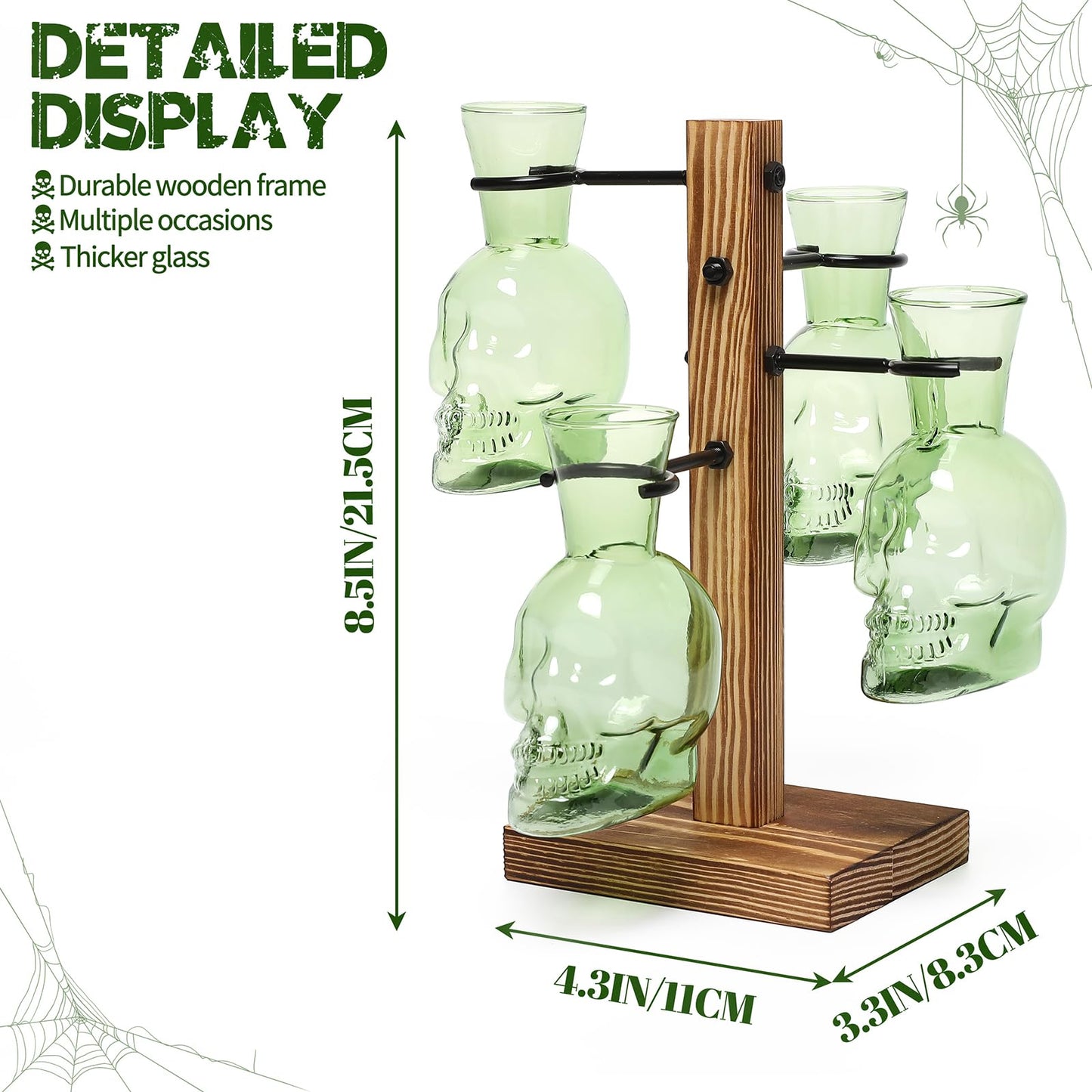 Plants Propagation Stations Skull Glass Propagation Birthday Gift for Women Garden Plant Lovers - 4 Skull