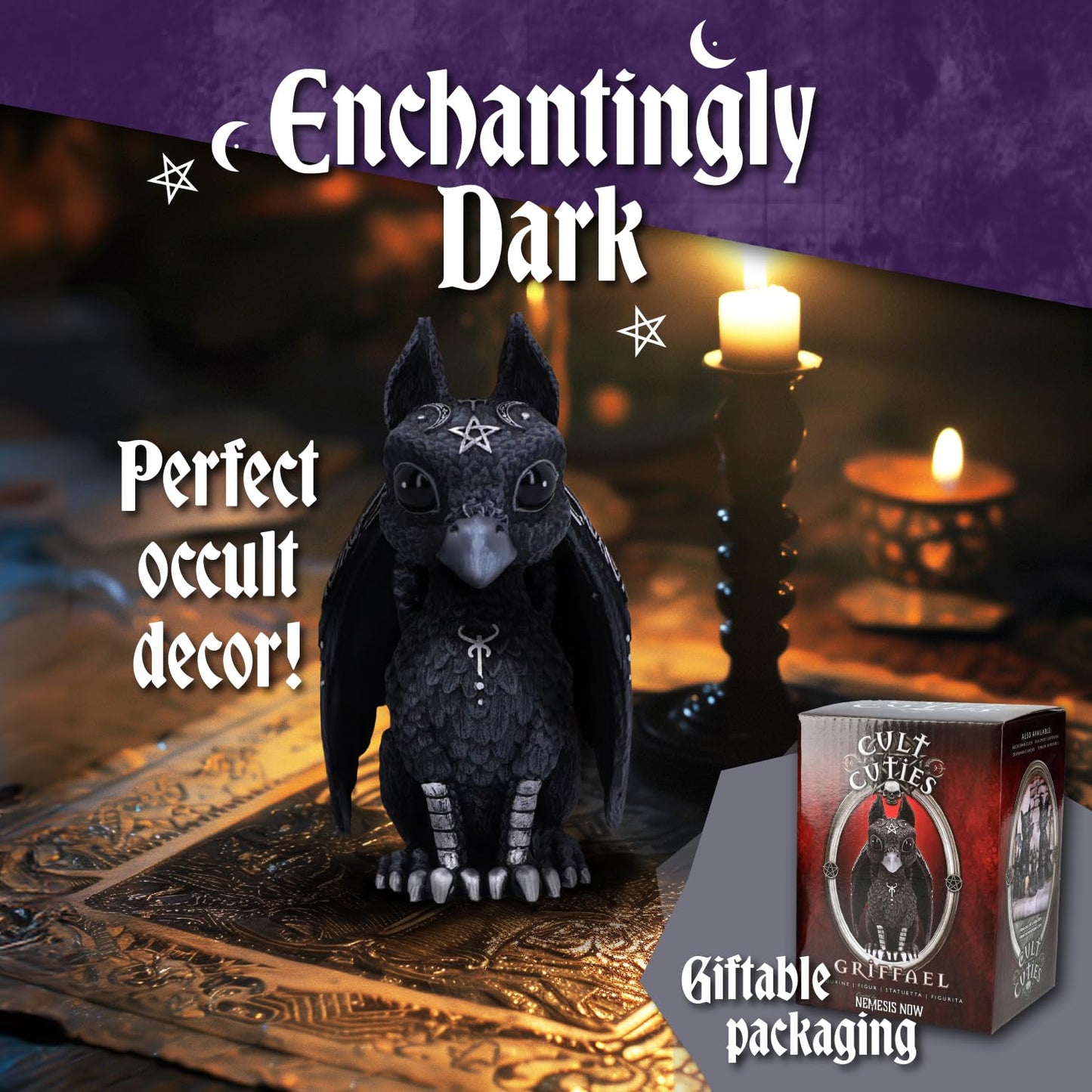 Nemesis Now Griffeal Gothic Occult Statue – Witchcraft Altar Decor, Hand-Painted Fantasy Figurine